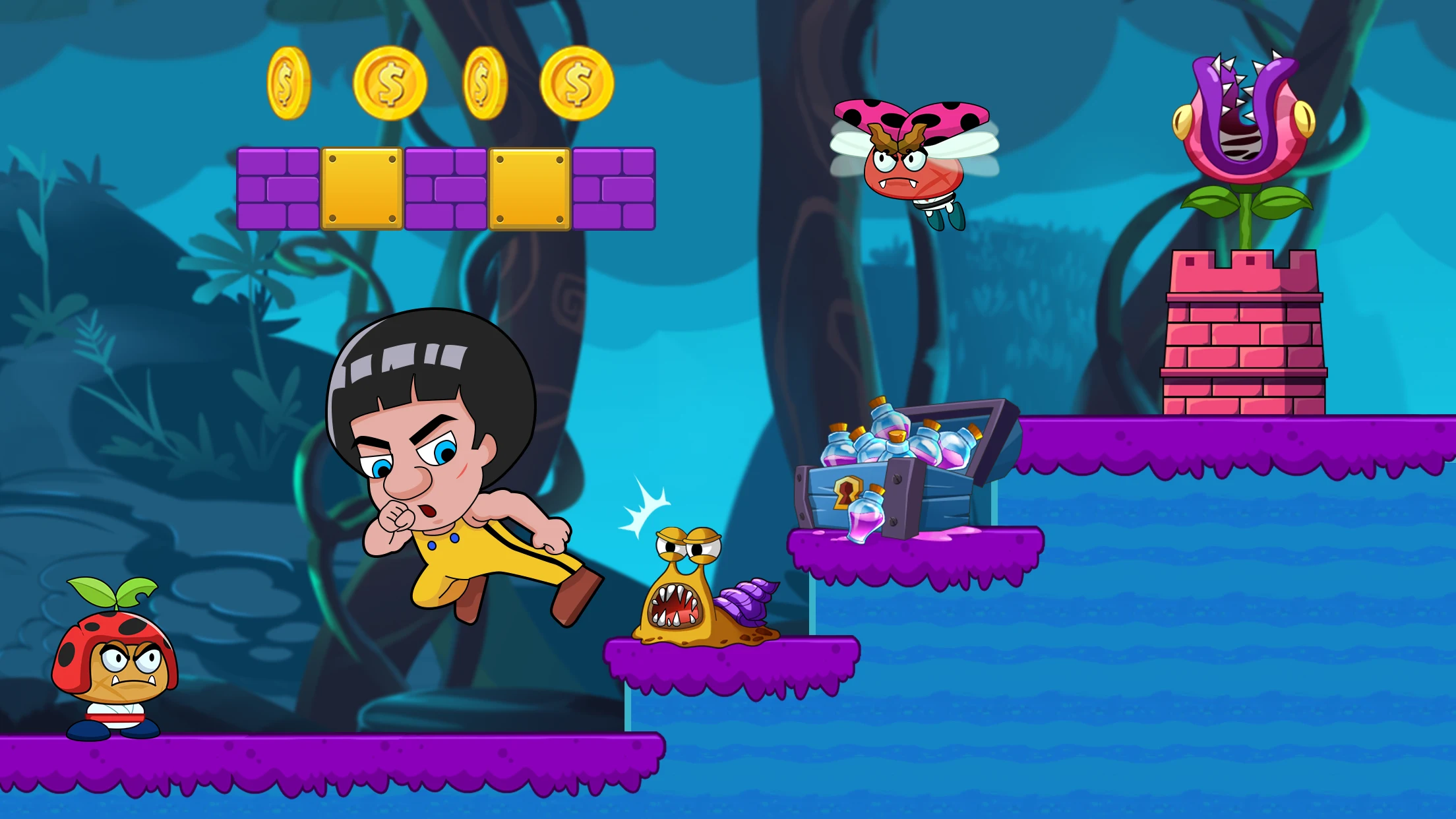 Super Lee Bros: Run & Fighting screenshot
