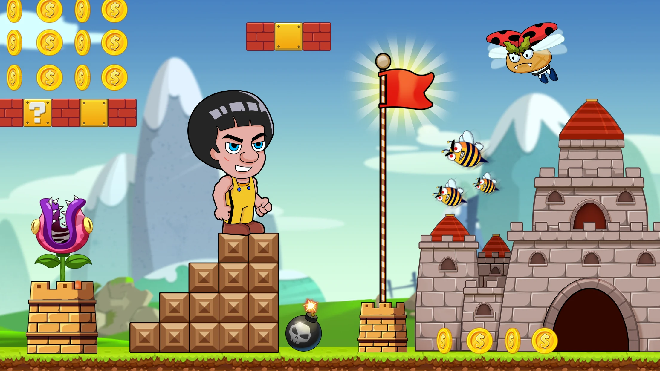 Super Lee Bros: Run & Fighting screenshot